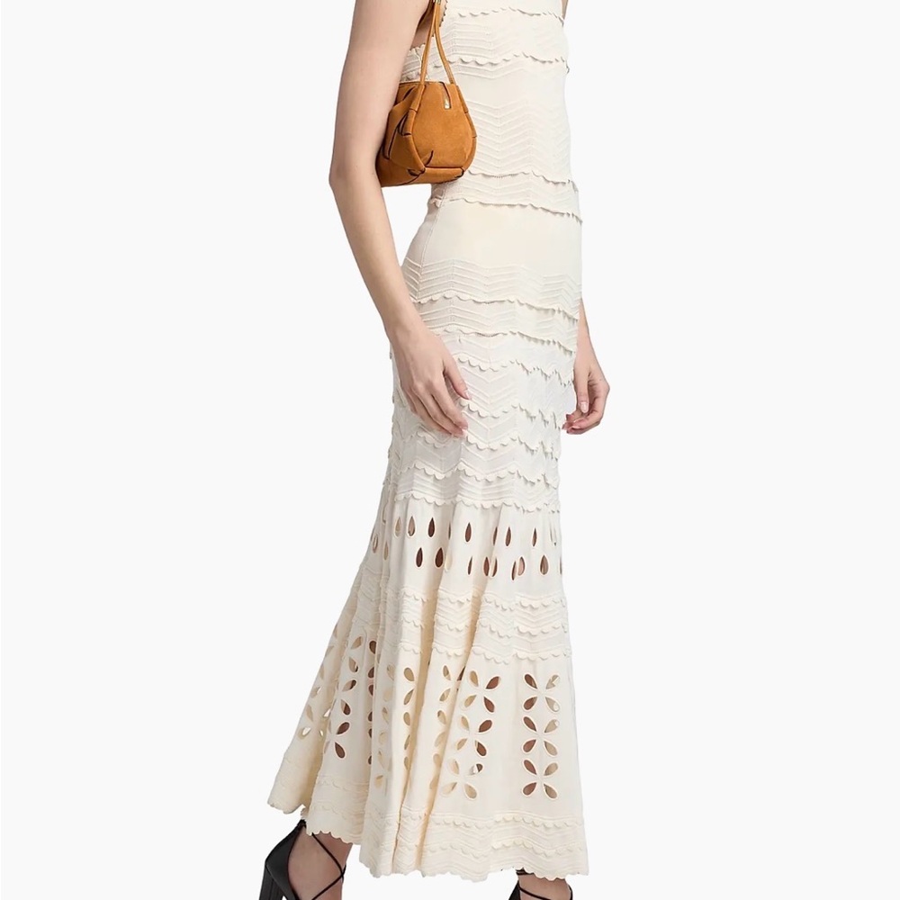 Ulla Johnson Cream Eyelet Maxi Skirt
